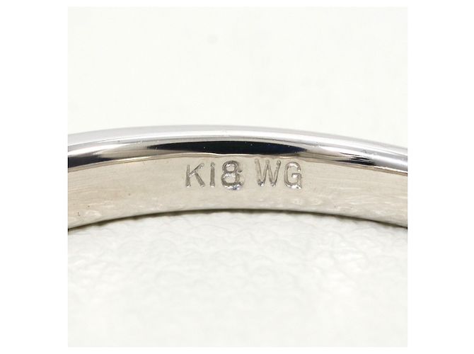 Autre Marque Anel aliança em ouro branco 18K com diamante Dourado - vista 4