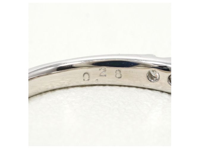 Autre Marque Anel aliança em ouro branco 18K com diamante Dourado - vista 5