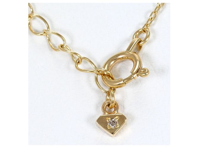 Autre Marque Collana in oro giallo 10K con diamante brown Marrone D'oro - vista 4
