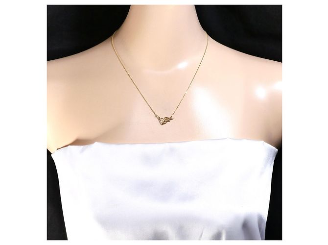 Autre Marque Collana in oro giallo 10K con diamante brown Marrone D'oro - vista 6