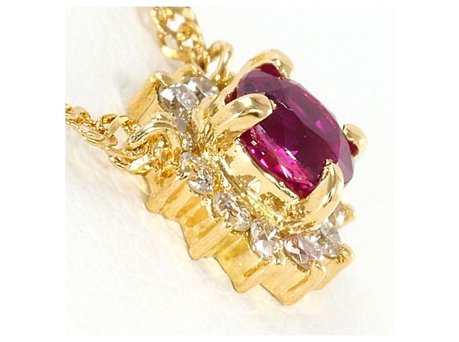 Autre Marque Collana in oro giallo 18K con rubino e diamante D'oro - vista 2