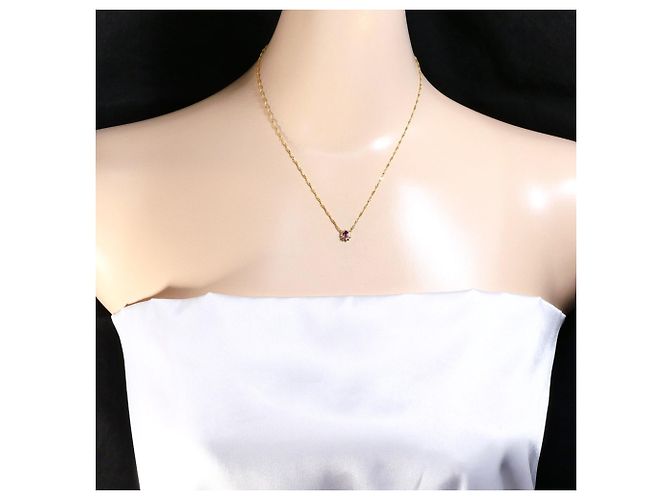 Autre Marque Collana in oro giallo 18K con rubino e diamante D'oro - vista 5