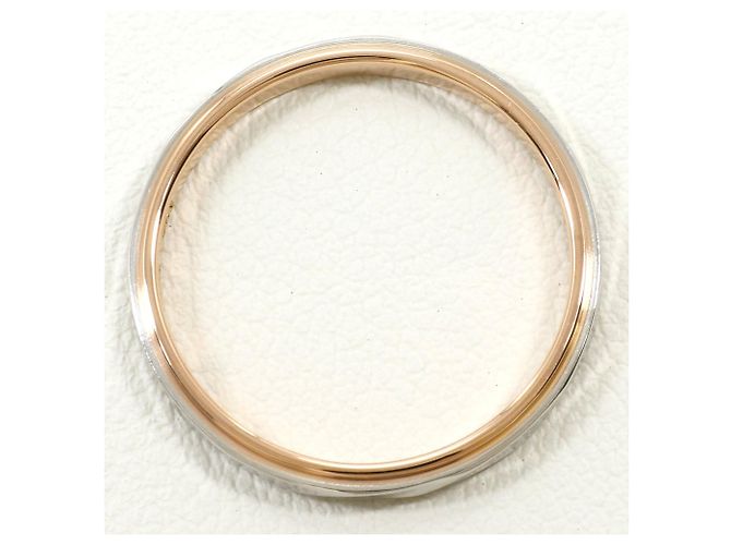 Autre Marque Ehering aus 18K Roségold und Platin mit Saphiren Golden - Ansicht 2