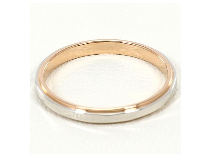 Autre Marque Ehering aus 18K Roségold und Platin mit Saphiren Golden - Ansicht 3
