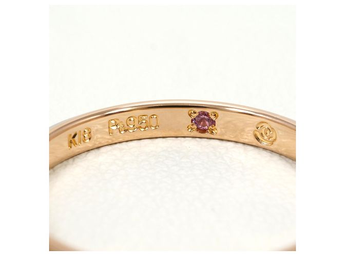 Autre Marque Ehering aus 18K Roségold und Platin mit Saphiren Golden - Ansicht 4