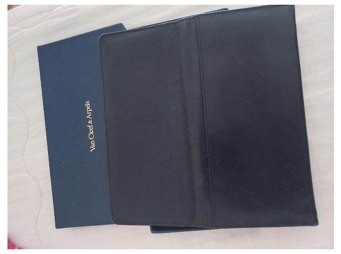 Van Cleef & Arpels Navy Blue Leather Long Wallet Dark blue - view 2