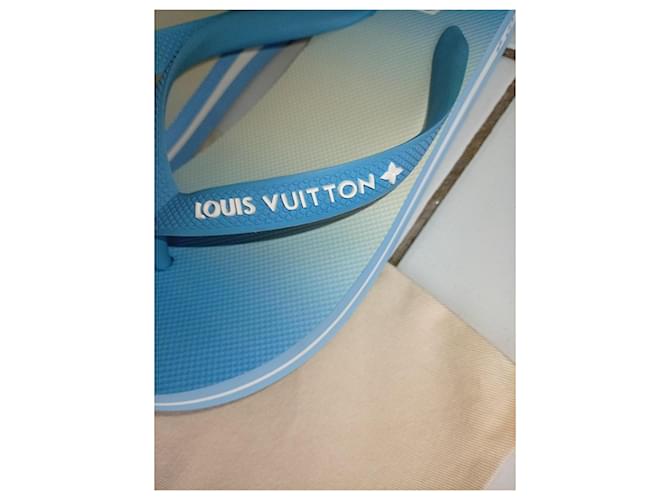 Infradito Louis Vuitton Monogram Blu e Bianche Bianco - vista 2