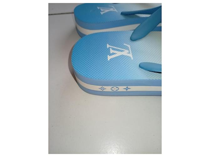 Infradito Louis Vuitton Monogram Blu e Bianche Bianco - vista 4