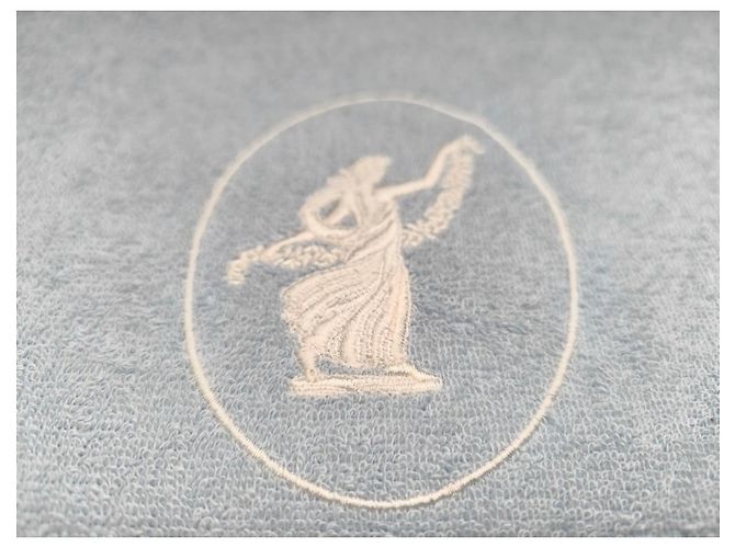 Autre Marque Drap de serviette Wedgwood bleu ciel en coton - vue 5
