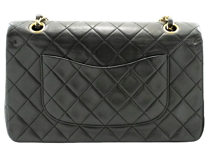 Chanel Classic Flap Lambskin Medium Nero - vista 2