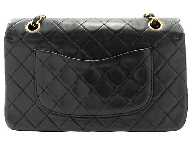 Chanel Classic Flap Lambskin Medium Nero - vista 2