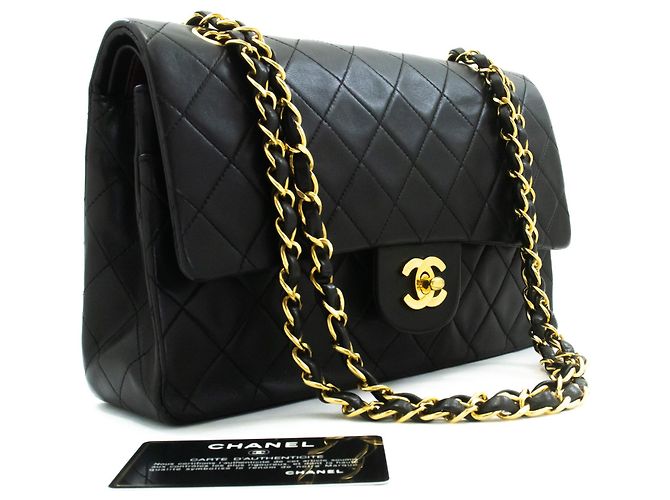 Chanel Classic Flap Lambskin Medium Nero - vista 2