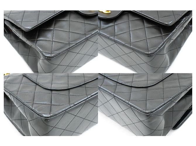 Chanel Classic Flap Lambskin Medium Nero - vista 6