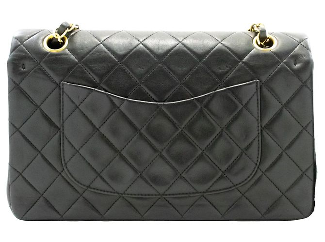 Chanel Classic Flap Lambskin Medium Nero - vista 2