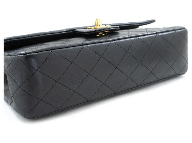 Chanel Classic Flap Lambskin Medium Nero - vista 4