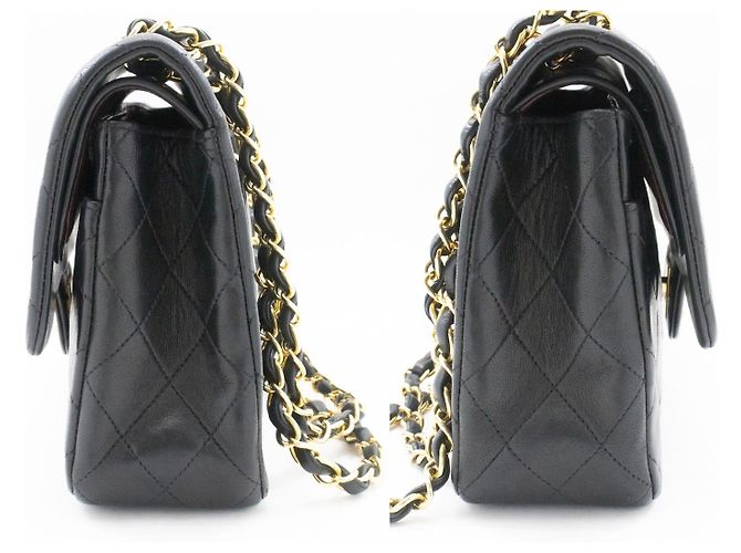Chanel Classic Flap Lambskin Medium Nero - vista 5