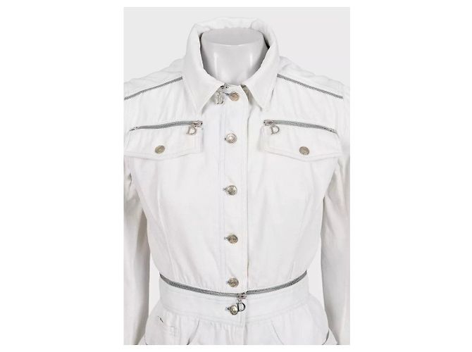 Christian Dior Structured White Jacket Skirt Suit Sz.M Pre-owned - view 6