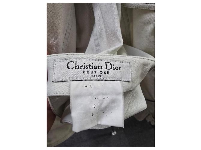 Christian Dior Structured White Jacket Skirt Suit Sz.M Pre-owned - view 8