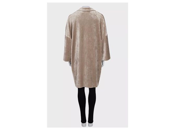 Brunello Cucinelli Beige Samt-Cardigan mit Druckknöpfen - IT 42/M Gebraucht - Ansicht 3