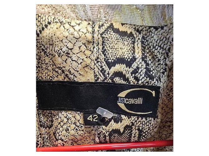 Abrigo ajustado Just Cavalli beige con estampado floral Sz.42/M de segunda mano - vista 5