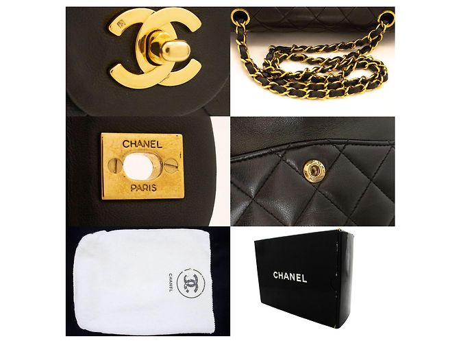 Chanel Classic Flap Lambskin Small Nero - vista 7