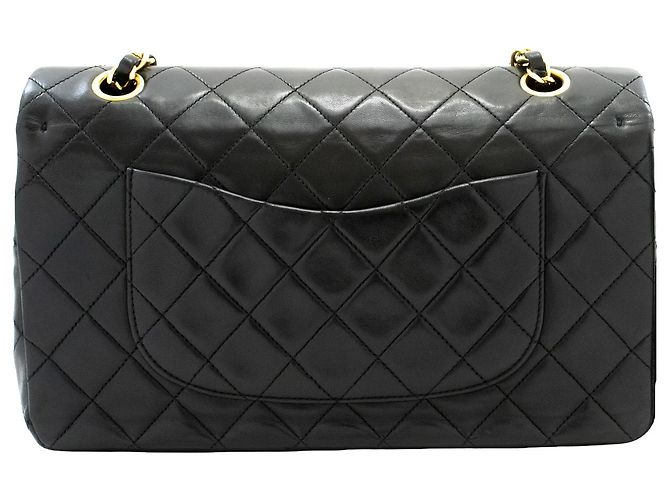 Chanel Classic Flap Lambskin Medium Nero - vista 2