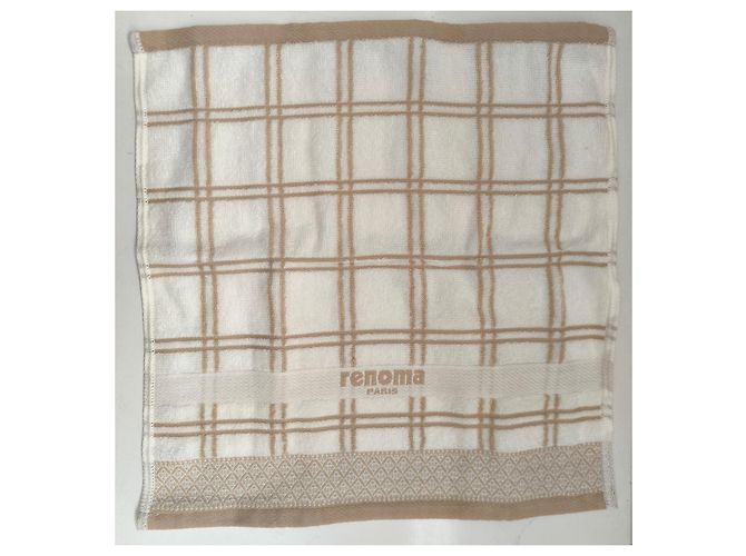 Autre Marque Set de 2 serviettes pour les mains Renoma Paris Blanc Bleu Marron clair - vue 4