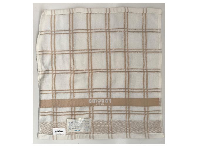 Autre Marque Set de 2 serviettes pour les mains Renoma Paris Blanc Bleu Marron clair - vue 6
