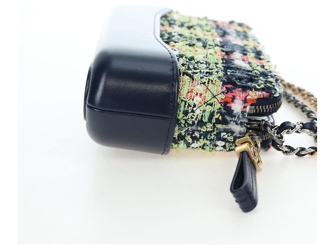 Chanel Gabrielle Tweed Small Blu navy - vista 6
