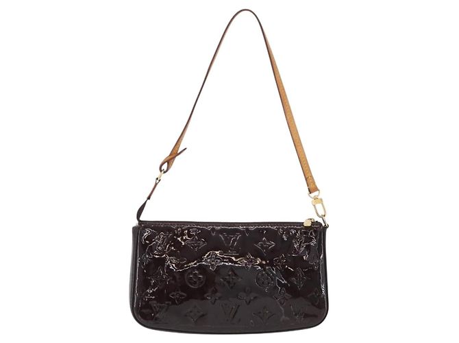 Louis Vuitton Lexington Pochette Monogram Vernis Marrone - vista 2