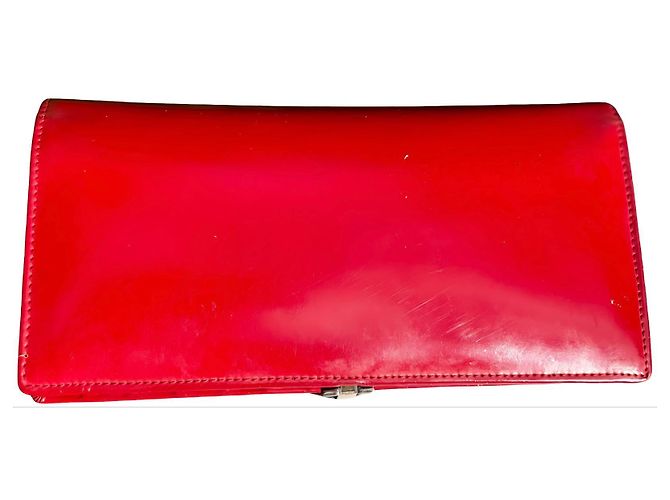 Christian Dior 1990s Red Patent Leather Wallet - view 2