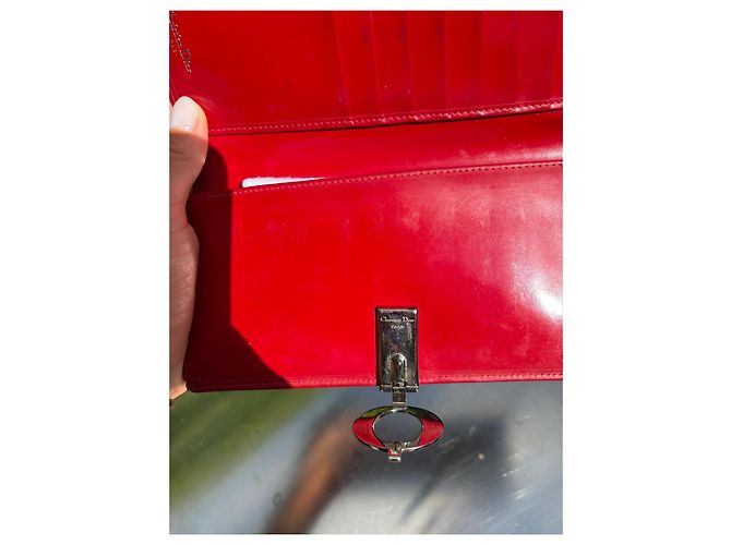 Christian Dior 1990s Red Patent Leather Wallet - view 6