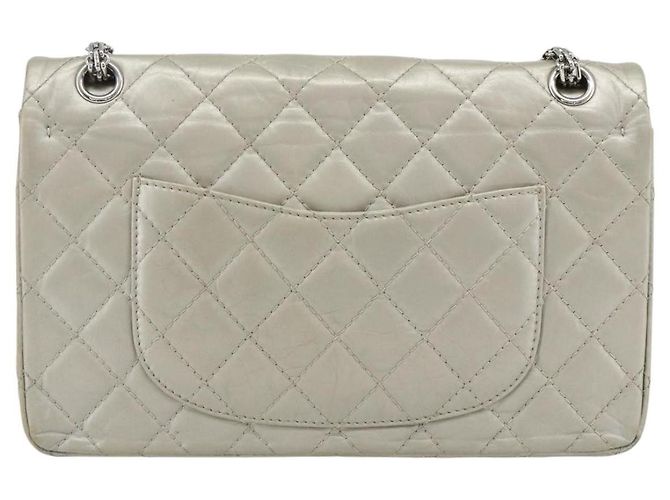 Chanel reissue 2.55 aged calfskin Argento - vista 2