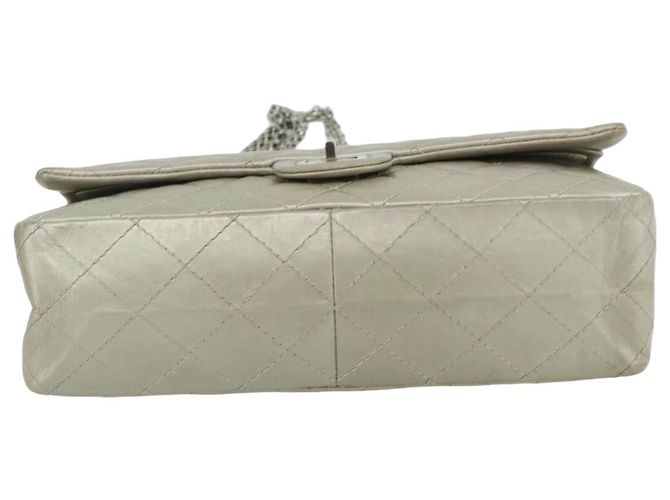 Chanel reissue 2.55 aged calfskin Argento - vista 4
