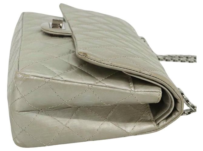 Chanel reissue 2.55 aged calfskin Argento - vista 5