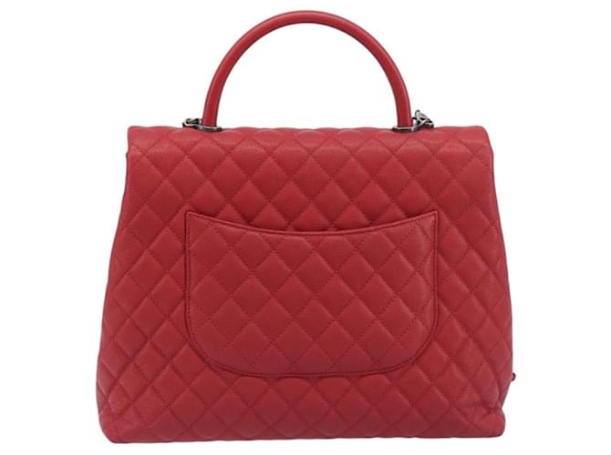 Coco Handle Chanel Coco Top Handle Caviar Large Rosso - vista 2