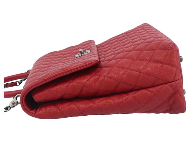 Coco Handle Chanel Coco Top Handle Caviar Large Rosso - vista 5