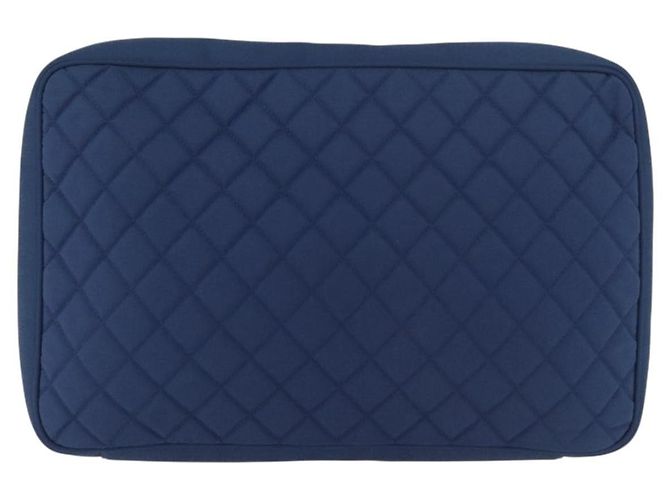 Capa para Laptop Chanel em Nylon Acolchoado Azul - vista 2