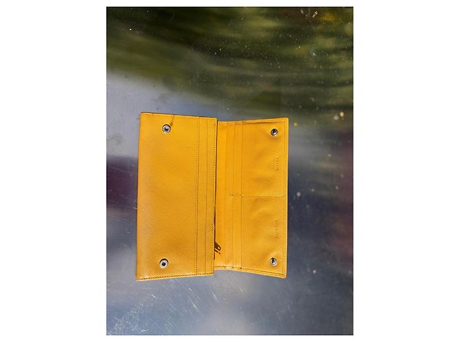 Cartera Prada Saffiano de piel amarilla Amarillo - vista 4