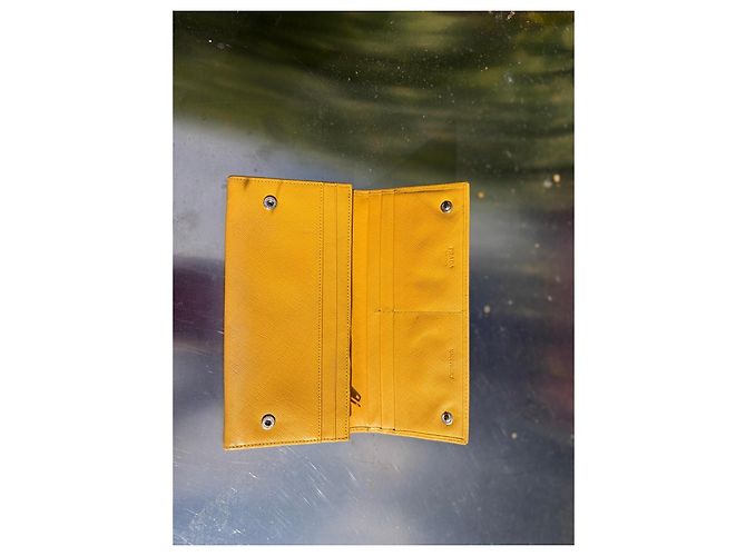 Cartera Prada Saffiano de piel amarilla Amarillo - vista 5