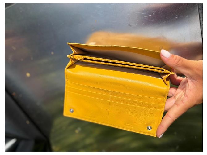 Cartera Prada Saffiano de piel amarilla Amarillo - vista 8