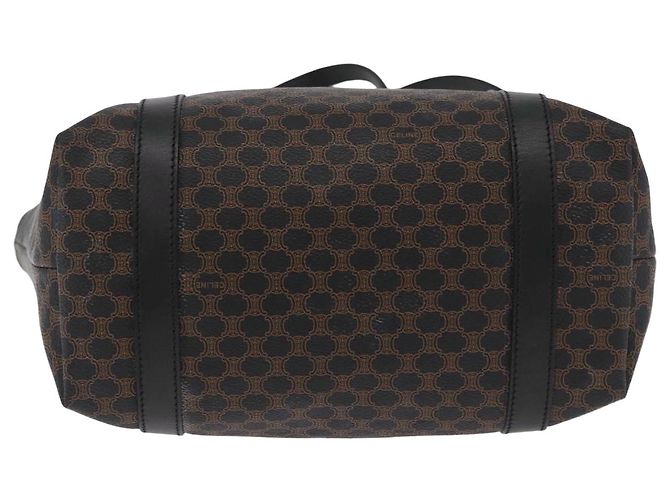 Céline Celine Vintage Macadam Canvas and Leather Nero - vista 4