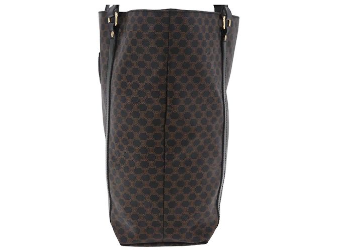 Céline Celine Vintage Macadam Canvas and Leather Nero - vista 5
