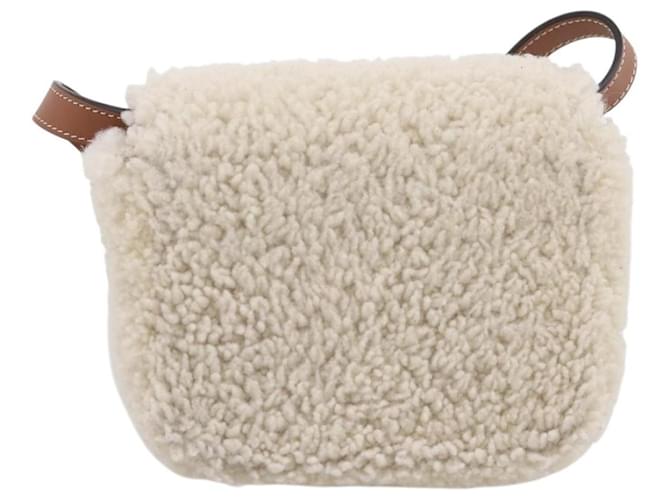 Céline Celine Triomphe Shoulder Shearling Mini Beige - Ansicht 2