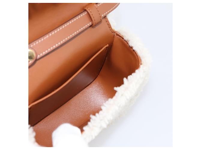 Céline Celine Triomphe Shoulder Shearling Mini Beige - Ansicht 5