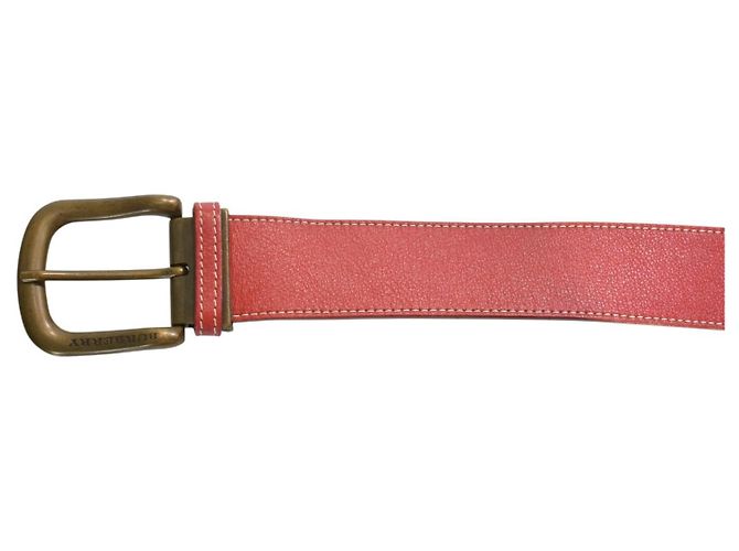 Burberry Gürtel aus rotem Narbenleder Braun - Ansicht 5