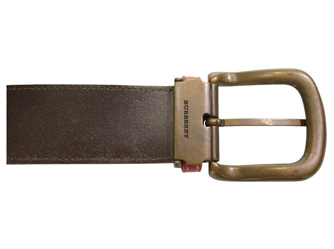 Burberry Gürtel aus rotem Narbenleder Braun - Ansicht 7