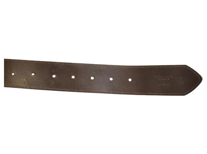 Burberry Gürtel aus rotem Narbenleder Braun - Ansicht 8