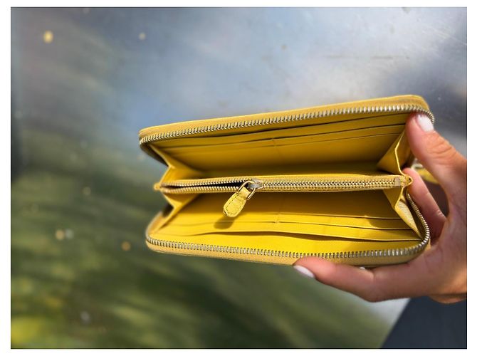 Cartera Prada Saffiano de cuero amarilla Amarillo - Ansicht 5