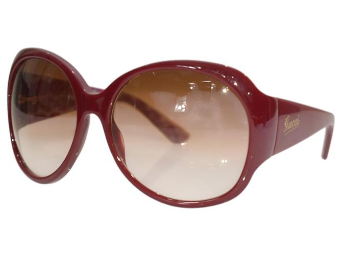 Gucci GG 2952/S Occhiali da sole rotondi oversized - Rosso Borgogna Bordò - vista 2